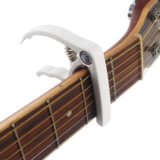 1Pc Universele Capo Gitaar Accessoires Quick Change Clamp Key Aluminiumlegering Metalen Akoestische Klassieke Gitaar Capo Voor Gitaar Onderdelen 1stk wit