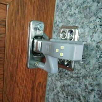 1Pc Universele Kast Kast Scharnier Led Sensor Licht 0.25W Voor Keuken Slaapkamer 35ED wit licht