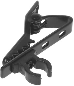 1Pc Universele Microfoon Revers Tie Clip Mini Klem Draagbare Gebruikt Voor T-shirt Kraag zwart