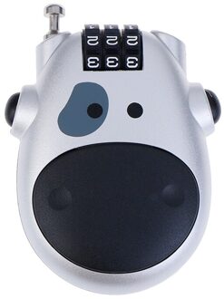 1Pc Universele Motorhelm Sluizen Telescopische Kabel Stalen Kabel Code Lock Auto Slee Helm Lock Zwart Zilver