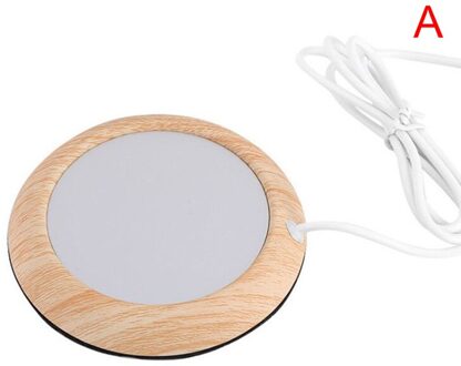 1Pc Usb Houtnerf Cup Warmer Warmte Drank Mok Mat Houd Drankje Warme Kachel Mokken Coaster