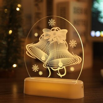 1Pc Usb Power Nachtlampje Led Herten Sneeuwpop 3D Acryl Tafellamp Slaapkamer Decor Lamp Kerst Decoratie 01
