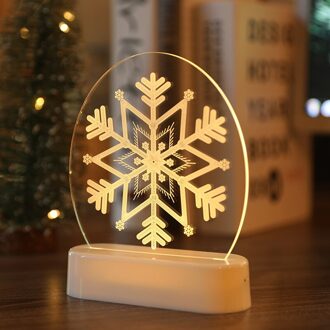 1Pc Usb Power Nachtlampje Led Herten Sneeuwpop 3D Acryl Tafellamp Slaapkamer Decor Lamp Kerst Decoratie 07