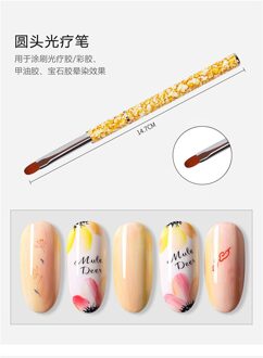 1Pc Uv Gel Acryl Nail Art Brush Gel Polish Lijn Schilderij Tekening Carving Pen Manicure Nail Tips Gereedschap Kit