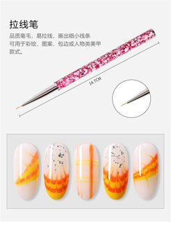 1Pc Uv Gel Acryl Nail Art Brush Gel Polish Lijn Schilderij Tekening Carving Pen Manicure Nail Tips Gereedschap Kit