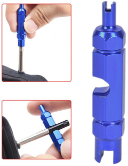1PC Valve Core Key Aluminum Alloy MTB Mini Cycling Double head Multi-use Bicycle Wrench Bike Disassembly Tool Outdoor Sport