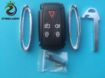 1Pc Van 5 Knoppen Vervanging Leeg Voor Jaguar X Xf Xk Xkr Remote Smart Prox Sleutelhanger Shell case Behuizing + Blade Ongesneden Geen Logo