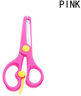 1pc Veilig Kinderen Student Briefpapier Art DIY Schaar Decoratieve Craft School Scrapbook Handmade Kids Artwork Card Safe Schaar roze