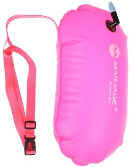 1Pc Veiligheid Pvc Zwemmen Reddingsboei Air Droog Tow Tas Float Opblaasbare Signaal Drift Bag Roze