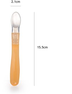 1Pc Veiligheid Siliconen Lepel voor Baby Baby Kind Kids Zachte Rijst Soep Voeden Lepel BPA Gratis Baby Gebruiksvoorwerpen Benodigdheden geel