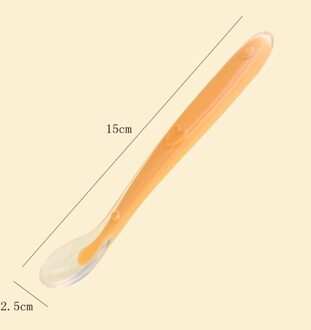 1Pc Veiligheid Siliconen Lepel voor Baby Baby Kind Kids Zachte Rijst Soep Voeden Lepel BPA Gratis Baby Gebruiksvoorwerpen Benodigdheden oranje