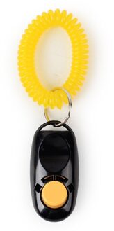 1Pc Verkoop Huisdieren Kat Hond Training Clicker Verstelbare Polsband Kat Hond Plastic Klik Trainer Hulp Om Geluid sleutelhanger Clicker zwart