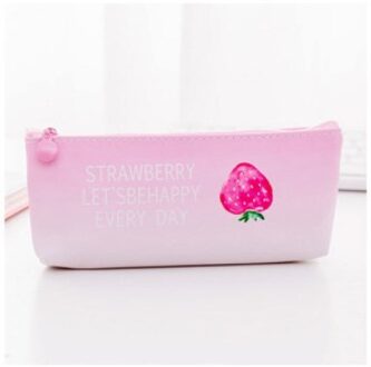 1Pc Verse Aardbei Etui Kawaii Pen Bag Briefpapier Organizer Tas Jongens & Meisjes Etui Voor schoolbenodigdheden 1xStrawberry