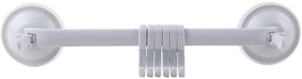 1Pc Verstelbare Haak Rack Dubbele Zuignap Handdoekenrek Opknoping Planken Hook Holder Lock Type Sucker Keuken Badkamer Accessoires wit