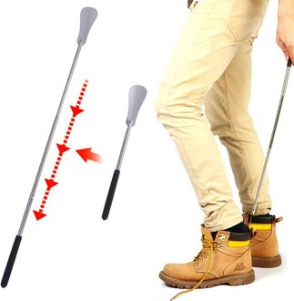 1Pc Verstelbare Metalen Schoenlepel Professionele Rvs Handvat Schoenlepel