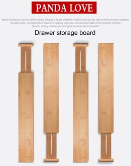 1Pc Verstelbare Separator Lade Verdelers Uitbreidbaar Bamboe Lade Opslag Grid Board Organizer Huishoudelijke Slaapkamer Gereedschap