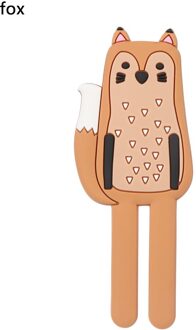 1Pc Verwijderbare Leuke Cartoon Vorm Koelkast Sticker Magneten Magnetische Sleutelhouder Dier Been Haken Decoratieve fox