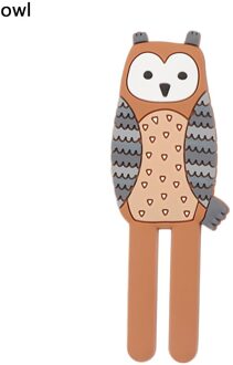 1Pc Verwijderbare Leuke Cartoon Vorm Koelkast Sticker Magneten Magnetische Sleutelhouder Dier Been Haken Decoratieve owl