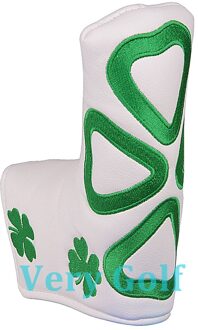1Pc Vier Clover Putter Cover Golf Blade Putter Head Cover Met Magnetische Sluiting Zwart Of Wit