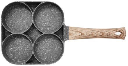 1Pc Vier-Gat Frituren Pot Pan Verdikte Omelet Pan Non-stick Ei Pannenkoek Steak Pan Koken Ei ham Pannen Ontbijt Maker Kookgerei