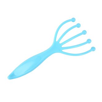 1Pc Vijf Vinger Relax Massager Head Hair SPA Hoofdhuid Hals Stress Release Hoofd Arts Staal Bal Massage Ontspanning 2 kleur Blauw