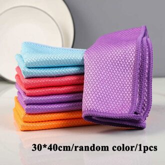 1Pc Vis Schaal Vegen Doek Reinigingsdoekje Keuken Anti-Vet Poetslappen Thuis Wasmachine Dish Cleaning handdoek Absorberende 30X40straight flange
