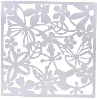 1Pc Vlinder Vogel Bloem Opknoping Scherm Partitie Divider Panel Room Gordijn Wit/Zwart/Rood Huis Decoratie wit 1