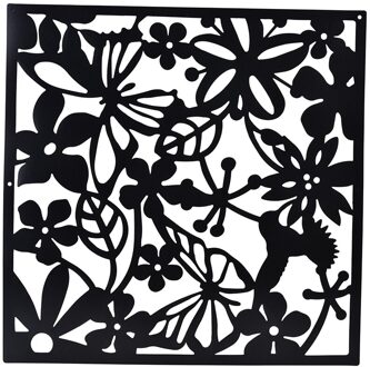 1Pc Vlinder Vogel Bloem Opknoping Scherm Partitie Divider Panel Room Gordijn Wit/Zwart/Rood Huis Decoratie zwart 1