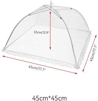 1Pc Voedsel Cover Tafel Keuken Maaltijd Gadgets Mesh Herbruikbare Bbq Kant Anti Stijl Paraplu Picknick Koken Gereedschap Fly mosquito 45X45cm