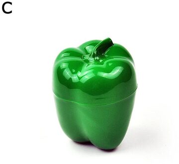 1Pc Voedsel Opbergdoos Plastic Groente Vorm Fruit Citroen Chili Behoud Verzegelde Ui Accessoires Doos Keuken Tomaten G N2J8 groen pepper