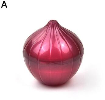 1Pc Voedsel Opbergdoos Plastic Groente Vorm Fruit Citroen Chili Behoud Verzegelde Ui Accessoires Doos Keuken Tomaten G N2J8 Onion