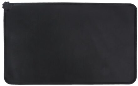 1Pc Voedsel Voeden Mat Siliconen Anti-Spill Placemat Anti-Slip Pad Auto Mat Voor Pet zwart