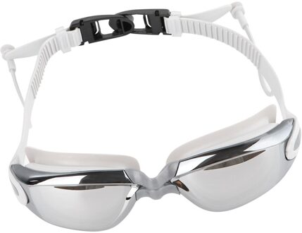 1Pc Volwassen Electroplated Zwembril Silicone Zwemmen Bril Anti-Fog Zwembril High Definition Zwemmen Apparatuur Voor grijs