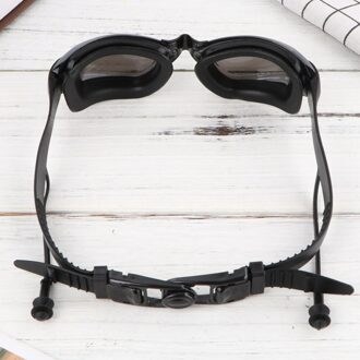 1Pc Volwassen Electroplated Zwembril Silicone Zwemmen Bril Anti-Fog Zwembril High Definition Zwemmen Apparatuur Voor zwart