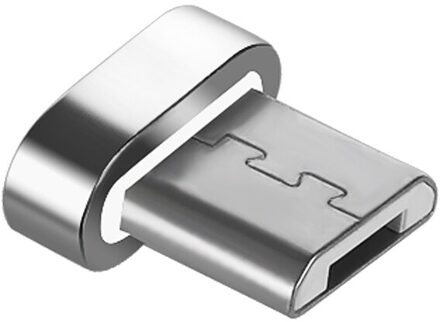 1Pc Voor Android USB-C Voor Ios Android Zilver 3 In 1 Magnetische Micro Usb Type-C opladen Lader Adapter micro USB plug