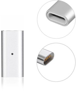 1Pc Voor Android USB-C Voor Ios Android Zilver 3 In 1 Magnetische Micro Usb Type-C opladen Lader Adapter type C adapter 1