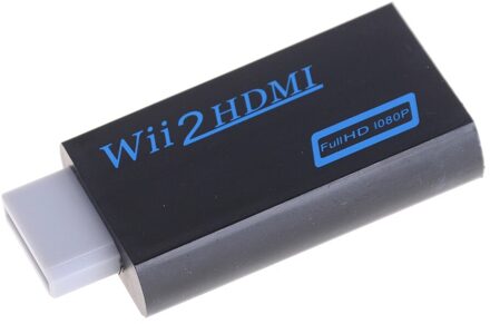 1Pc Voor Wii Naar Hdmi Adapter Converter Ondersteuning Fullhd 720P 1080P 3.5Mm Audio Voor Wii2HDMI Adapter voor Hdtv Zwart Wit