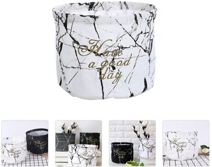 1Pc Vouwen Opslag Mand Huishoudelijke Wasmand Slaapkamer Desktop Oraganizer wit