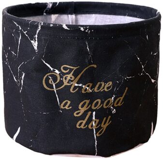 1Pc Vouwen Opslag Mand Huishoudelijke Wasmand Slaapkamer Desktop Oraganizer zwart