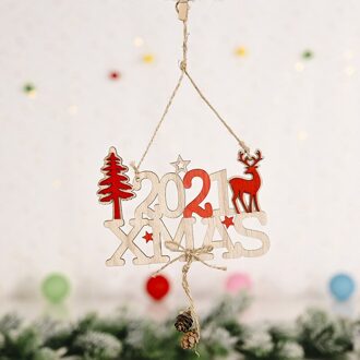 1Pc Vrolijk Kerstfeest Houten Hanger Ornamenten Nieuwjaar Kerstboom Wall Opknoping Decoraties Creatieve Deur Opknoping Hanger
