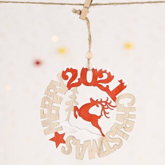 1Pc Vrolijk Kerstfeest Houten Hanger Ornamenten Nieuwjaar Kerstboom Wall Opknoping Decoraties Creatieve Deur Opknoping Hanger