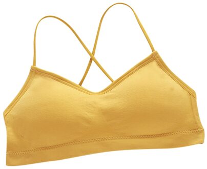 1Pc Vrouwen Jaycosin Vier Seizoen Draadloze Tube Top Ademend Borst Pad Dragen Sport Ondergoed geel