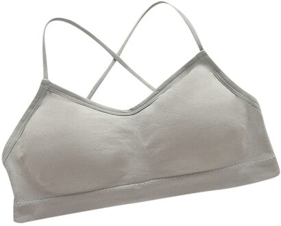 1Pc Vrouwen Jaycosin Vier Seizoen Draadloze Tube Top Ademend Borst Pad Dragen Sport Ondergoed Grijs