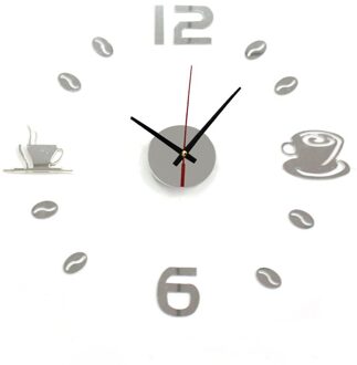 1Pc Wandklokken Acryl Diy 3D Zelfklevende Interieur Muur Creatieve Thuis Kantoor Kamer Decoratie Grote Digitale Klok