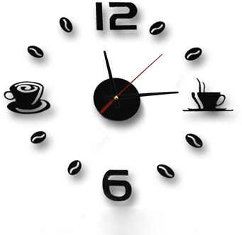 1Pc Wandklokken Acryl Diy 3D Zelfklevende Interieur Muur Creatieve Thuis Kantoor Kamer Decoratie Grote Digitale Klok