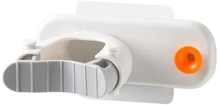 1Pc Wandmontage Mop Houder Bezem Grijper Paraplu Hanger Haak Bezem Houder Magazijnstelling Badkamer Organizer Haken Voor Opknoping wit