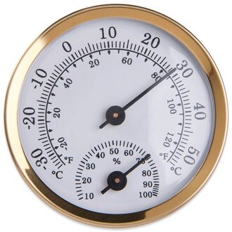 1Pc Wandmontage Temperatuur-vochtigheidsmeter Thermometer & Hygrometer Voor Sauna Huishoudelijke Termometro Digitale gouden