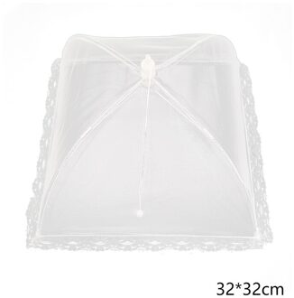 1Pc Wasbare Mesh Voedsel Deksel Opvouwbare Voedsel Paraplu Picknick Barbecue Party Anti Fly Klamboe Tent Stofdicht schotel Covers 32x32