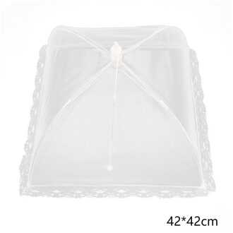 1Pc Wasbare Mesh Voedsel Deksel Opvouwbare Voedsel Paraplu Picknick Barbecue Party Anti Fly Klamboe Tent Stofdicht schotel Covers 42x42
