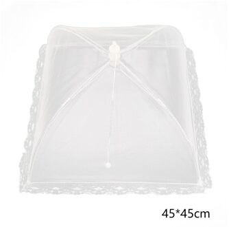 1Pc Wasbare Mesh Voedsel Deksel Opvouwbare Voedsel Paraplu Picknick Barbecue Party Anti Fly Klamboe Tent Stofdicht schotel Covers 45x45